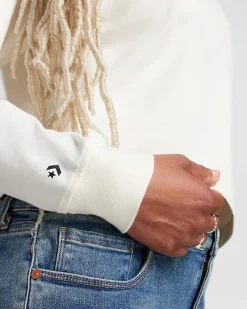 Converse Maglie E T-Shirt|Giacche E Felpe<Boxy Long-Sleeve T-Shirt Converse Egret