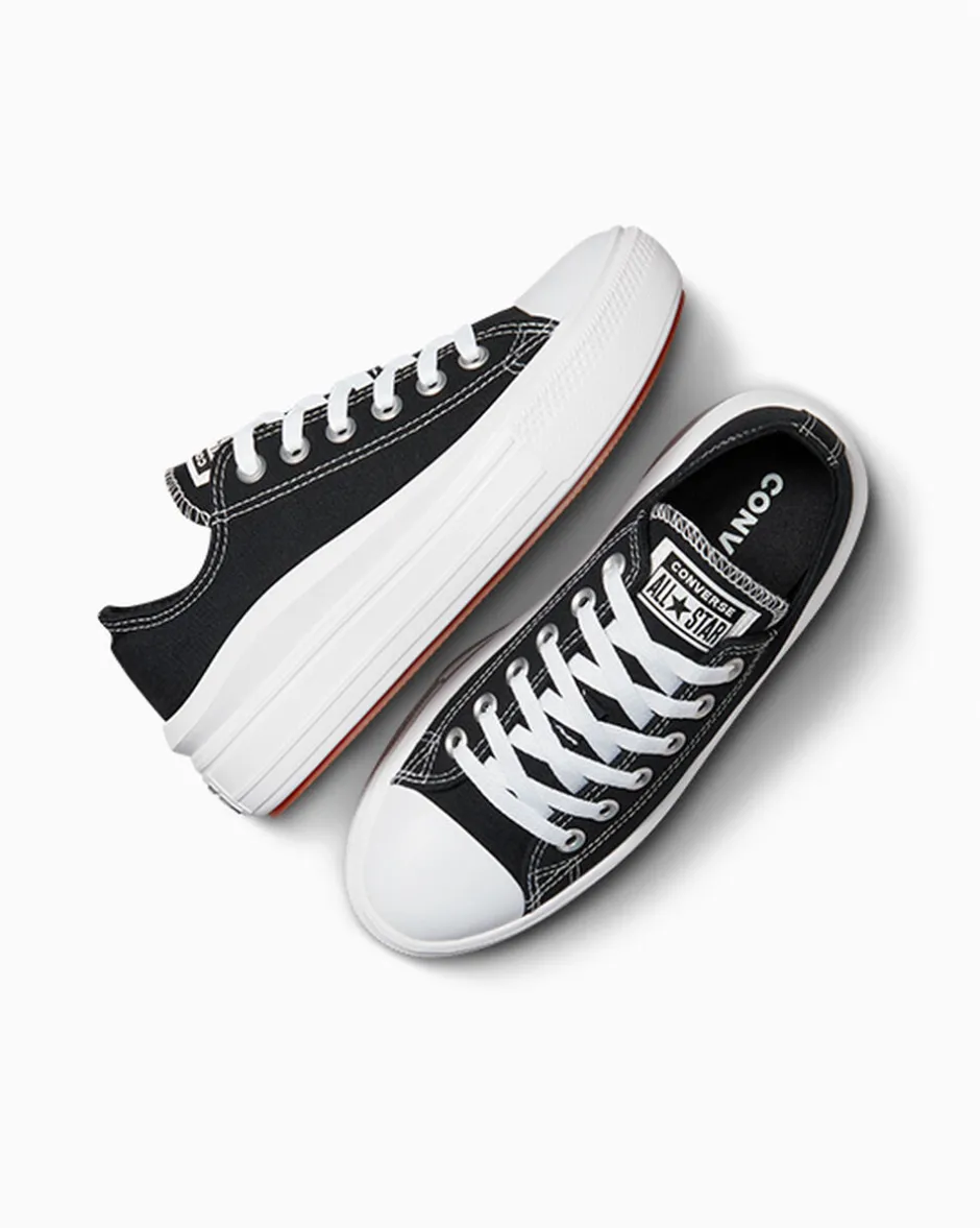 Converse Modelli Bassi|Modelli Con Platform<Canvas Color Chuck Taylor All Star Move Nero/Bianco/Bianco