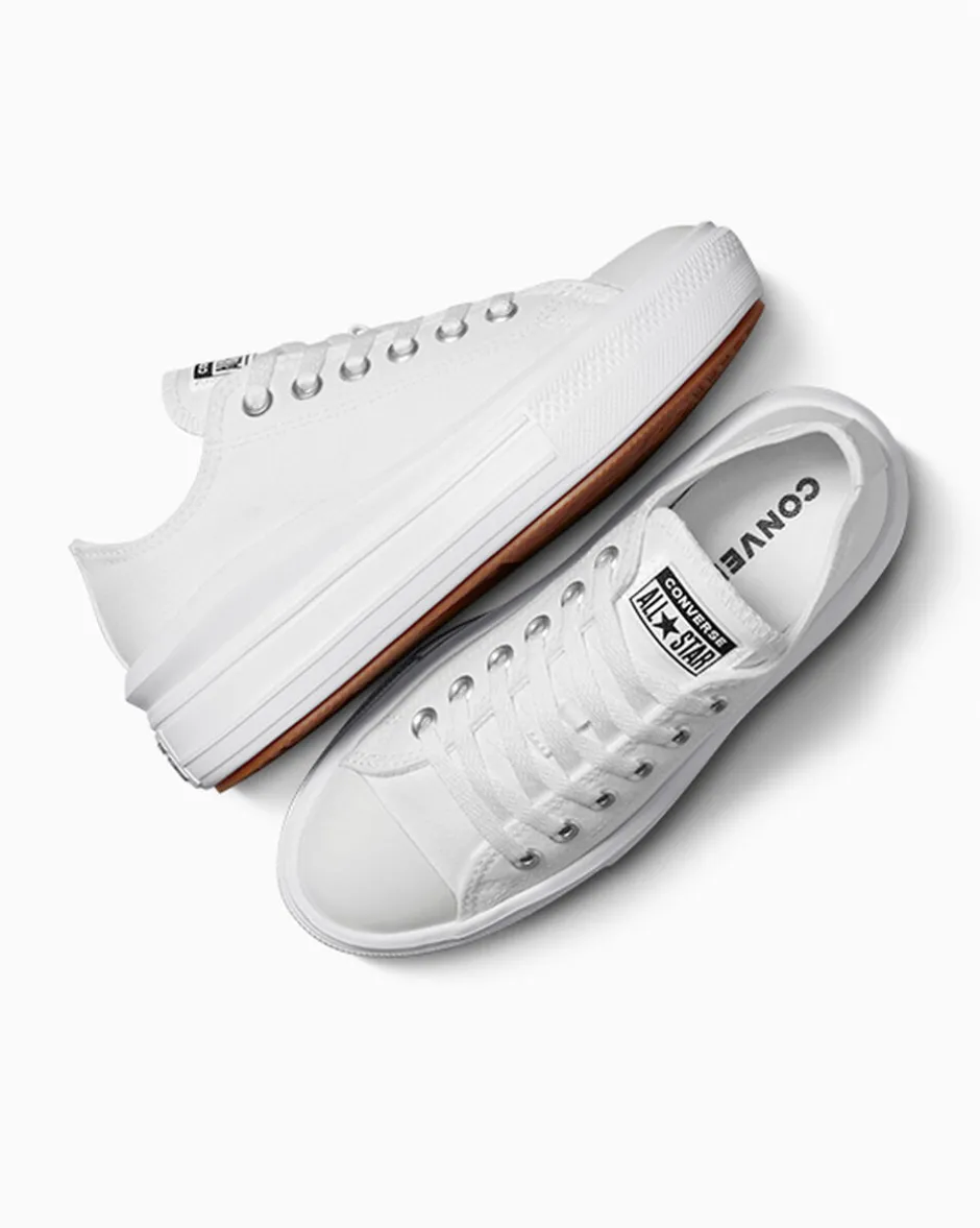 Converse Modelli Bassi|Modelli Con Platform<Canvas Color Chuck Taylor All Star Move Bianco/Bianco/Bianco
