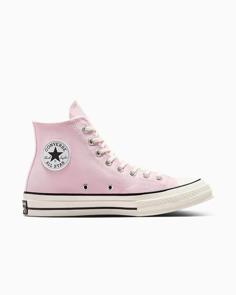 Converse Modelli Alti|Modelli Alti<Chuck 70 Glassa rosa/Egret/Nero