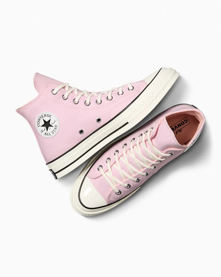 Converse Modelli Alti|Modelli Alti<Chuck 70 Glassa rosa/Egret/Nero