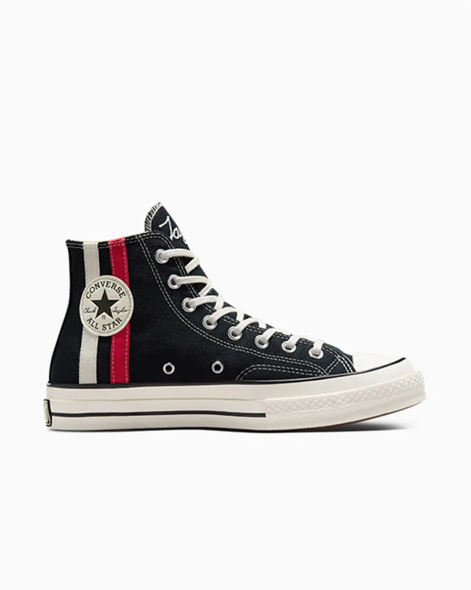 Converse Modelli Alti|Modelli Alti<Chuck 70 Archival Stripes Nero/Rosso/Bianco vintage