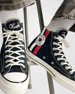 Converse Modelli Alti|Modelli Alti<Chuck 70 Archival Stripes Nero/Rosso/Bianco vintage
