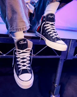 Converse Modelli Alti|Modelli Alti<Chuck 70 Archival Stripes Nero/Rosso/Bianco vintage