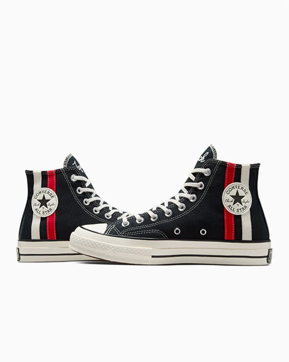 Converse Modelli Alti|Modelli Alti<Chuck 70 Archival Stripes Nero/Rosso/Bianco vintage