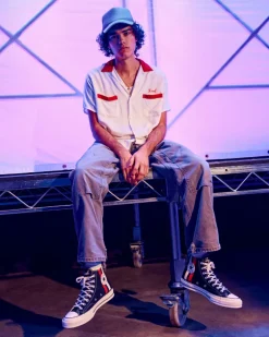 Converse Modelli Alti|Modelli Alti<Chuck 70 Archival Stripes Nero/Rosso/Bianco vintage