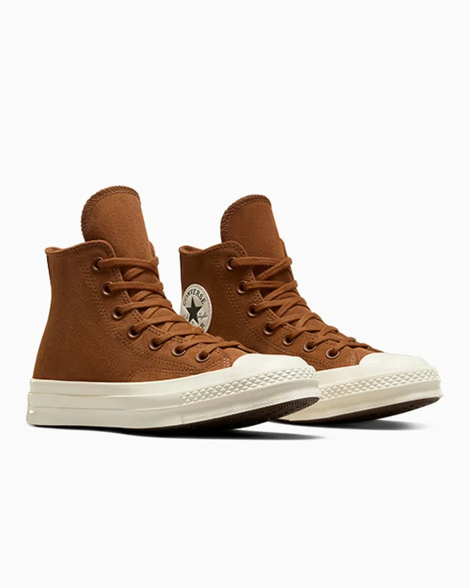 Converse Modelli Alti|Modelli Alti<Chuck 70 Colorful Suede Warm Tan/Egret/Nero