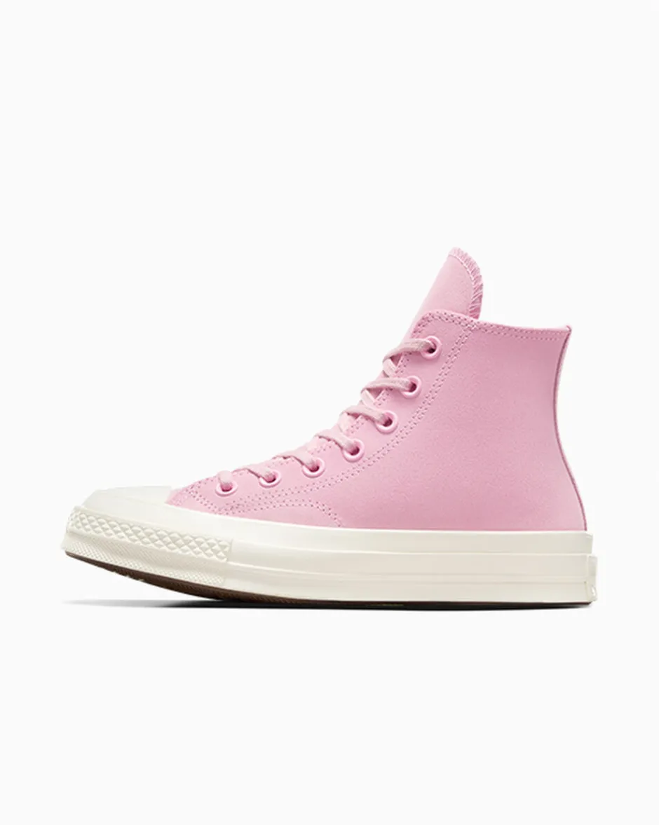 Converse Modelli Alti|Chuck Taylor All Star<Chuck 70 Colorful Suede Tongue Tied/Egret/Rosa loto