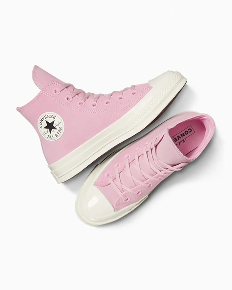 Converse Modelli Alti|Chuck Taylor All Star<Chuck 70 Colorful Suede Tongue Tied/Egret/Rosa loto