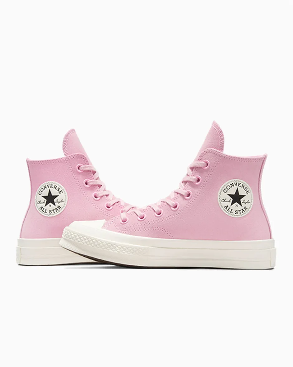 Converse Modelli Alti|Chuck Taylor All Star<Chuck 70 Colorful Suede Tongue Tied/Egret/Rosa loto