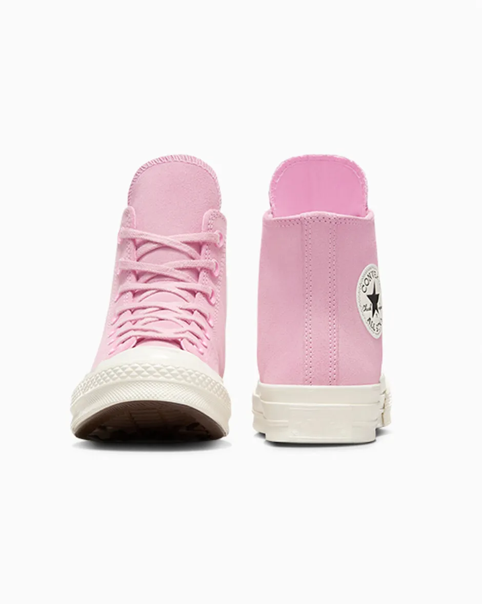 Converse Modelli Alti|Chuck Taylor All Star<Chuck 70 Colorful Suede Tongue Tied/Egret/Rosa loto