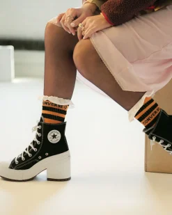 Converse Modelli Con Tacco/Zeppa|Modelli Con Tacco/Zeppa<Chuck 70 De Luxe Heel Nero/Egret/Egret