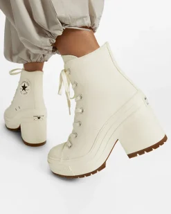 Converse Modelli Alti|Modelli Con Platform<Chuck 70 De Luxe Heel Egret/Egret/Nero