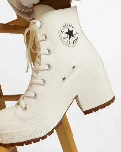 Converse Modelli Alti|Modelli Con Platform<Chuck 70 De Luxe Heel Egret/Egret/Nero
