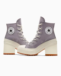 Converse Modelli Alti|Modelli Con Platform<Chuck 70 De Luxe Heel Mauve Stone/Avorio naturale