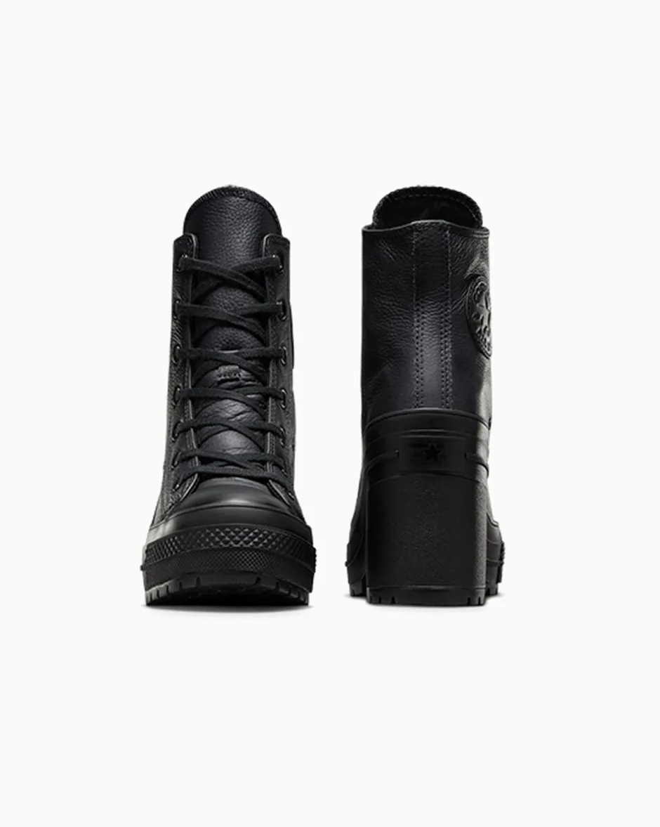 Converse Modelli Alti|Modelli Con Platform<Chuck 70 De Luxe Heel Leather Nero/Nero/Bianco