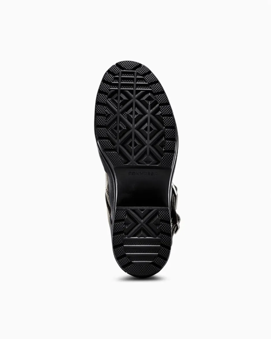 Converse Stivaletti|Modelli Alti<Chuck 70 De Luxe Heel Leather & Buckles Caffè espresso/Nero/Argento