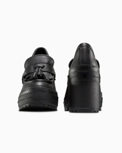 Converse Modelli Bassi|Modelli Con Platform<Chuck 70 De Luxe Heel Loafer Platform Leather Nero/Nero/Nero