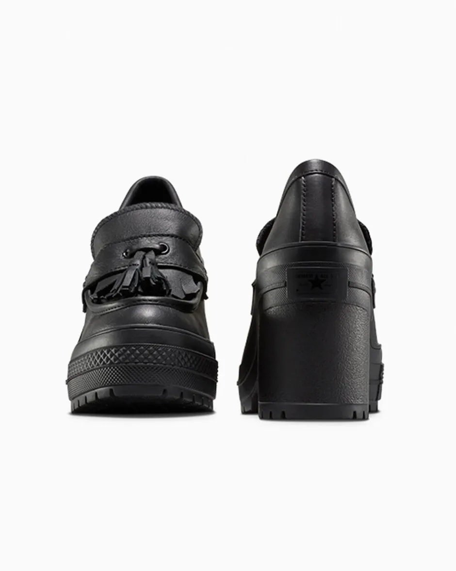 Converse Modelli Bassi|Modelli Con Platform<Chuck 70 De Luxe Heel Loafer Platform Leather Nero/Nero/Nero