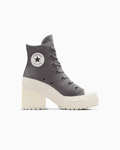 Converse Modelli Alti|Modelli Con Platform<Chuck 70 De Luxe Heel Platform Pelle di squalo/Egret/Pelle di squalo