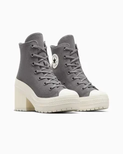 Converse Modelli Alti|Modelli Con Platform<Chuck 70 De Luxe Heel Platform Pelle di squalo/Egret/Pelle di squalo