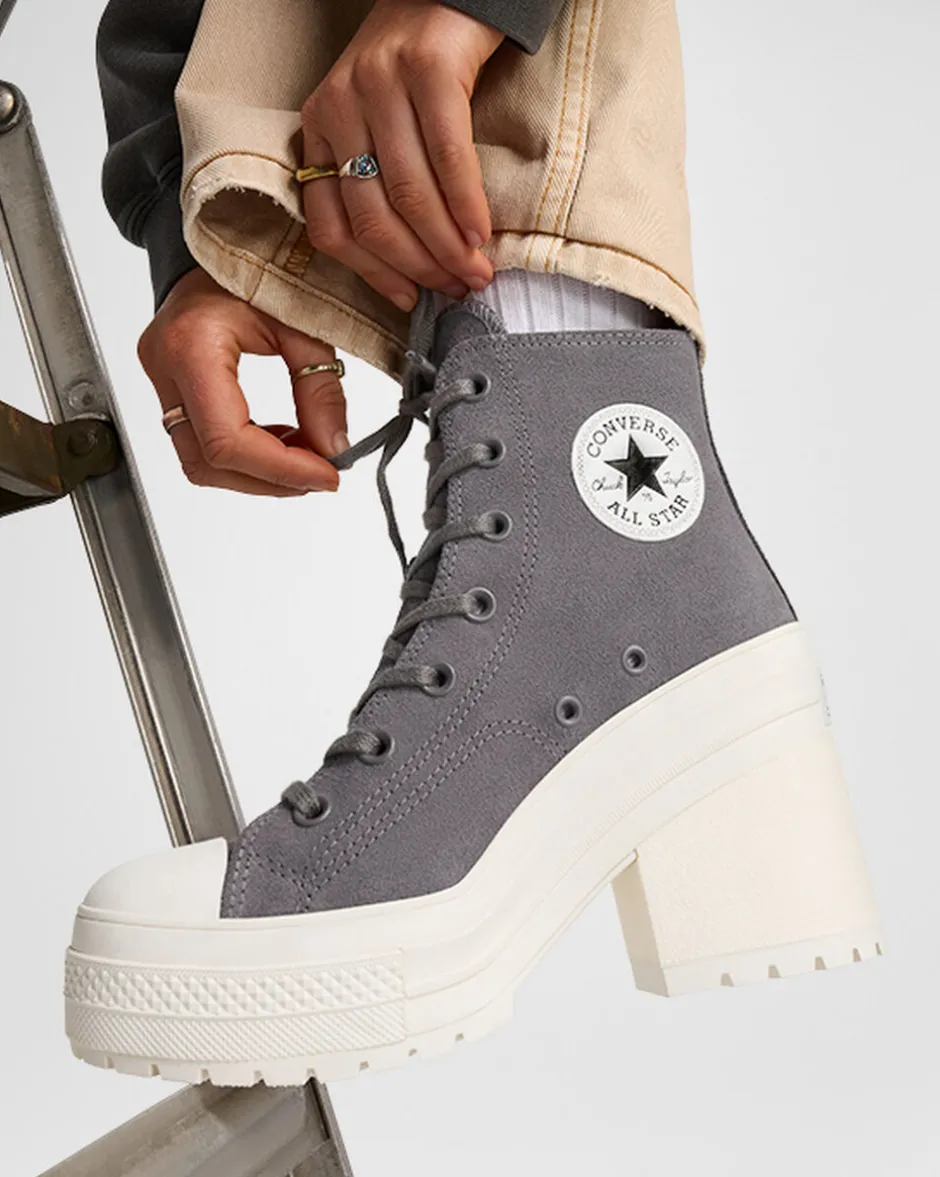 Converse Modelli Alti|Modelli Con Platform<Chuck 70 De Luxe Heel Platform Pelle di squalo/Egret/Pelle di squalo