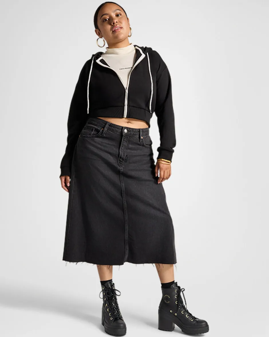 Converse Modelli Alti|Modelli Con Platform<Chuck 70 De Luxe Heel Platform Leather Nero/Nero/Oro chiaro