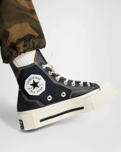 Converse Modelli Alti|Modelli Con Tacco/Zeppa<Chuck 70 De Luxe Squared Nero/Nero/Egret