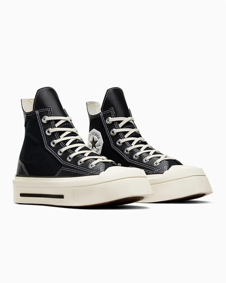 Converse Modelli Alti|Modelli Con Tacco/Zeppa<Chuck 70 De Luxe Squared Nero/Nero/Egret