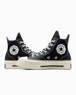 Converse Modelli Alti|Modelli Con Tacco/Zeppa<Chuck 70 De Luxe Squared Nero/Nero/Egret