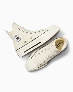 Converse Modelli Con Tacco/Zeppa|Modelli Con Tacco/Zeppa<Chuck 70 De Luxe Squared Egret/Nero/Egret