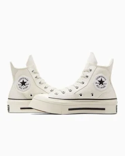 Converse Modelli Con Tacco/Zeppa|Modelli Con Tacco/Zeppa<Chuck 70 De Luxe Squared Egret/Nero/Egret