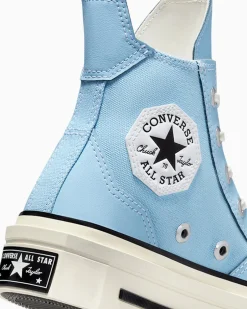 Converse Modelli Alti|Modelli Con Tacco/Zeppa<Chuck 70 De Luxe Squared Blu cielo/Egret/Nero