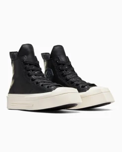 Converse Modelli Alti|Modelli Con Tacco/Zeppa<Chuck 70 De Luxe Squared Nero/Egret/Nero
