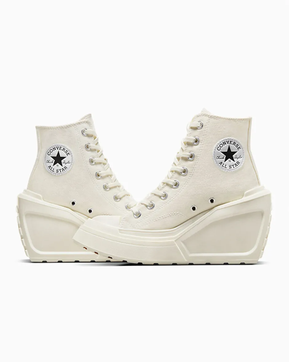 Converse Modelli Alti|Modelli Con Platform<Chuck 70 De Luxe Wedge Egret/Nero/Bianco