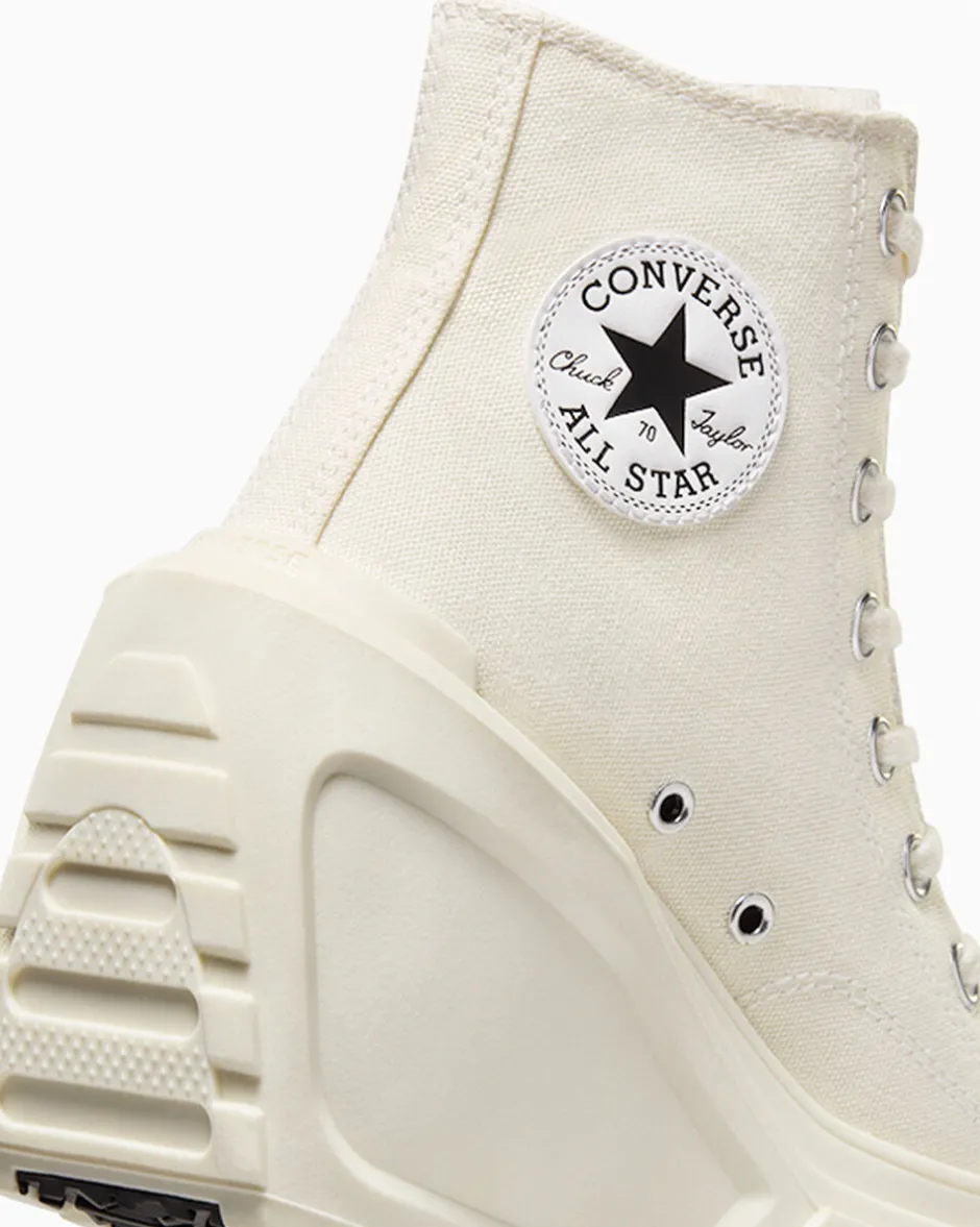 Converse Modelli Alti|Modelli Con Platform<Chuck 70 De Luxe Wedge Egret/Nero/Bianco