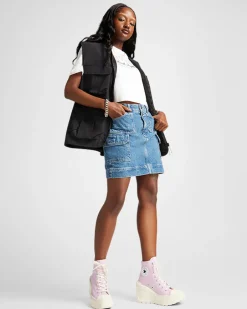 Converse Modelli Alti|Modelli Con Platform<Chuck 70 De Luxe Wedge Lilla polvere di stelle/Egret/Nero