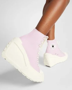 Converse Modelli Alti|Modelli Con Platform<Chuck 70 De Luxe Wedge Lilla polvere di stelle/Egret/Nero