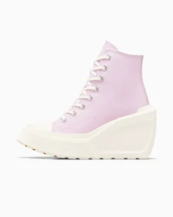 Converse Modelli Alti|Modelli Con Platform<Chuck 70 De Luxe Wedge Lilla polvere di stelle/Egret/Nero
