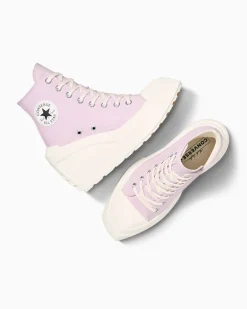 Converse Modelli Alti|Modelli Con Platform<Chuck 70 De Luxe Wedge Lilla polvere di stelle/Egret/Nero