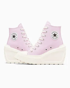 Converse Modelli Alti|Modelli Con Platform<Chuck 70 De Luxe Wedge Lilla polvere di stelle/Egret/Nero