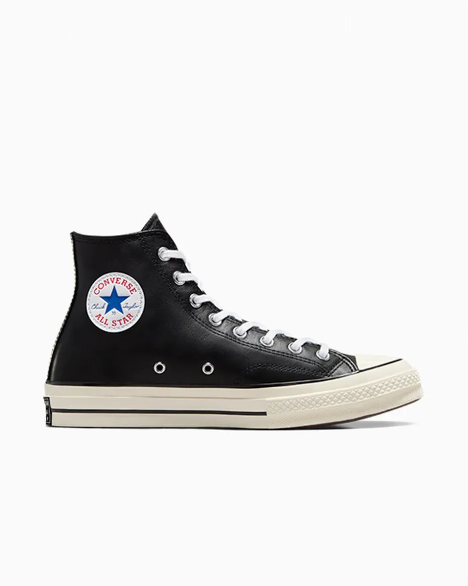 Converse Modelli Alti|Chuck Taylor All Star<Chuck 70 Leather Nero/Bianco/Egret