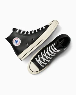 Converse Modelli Alti|Chuck Taylor All Star<Chuck 70 Leather Nero/Bianco/Egret