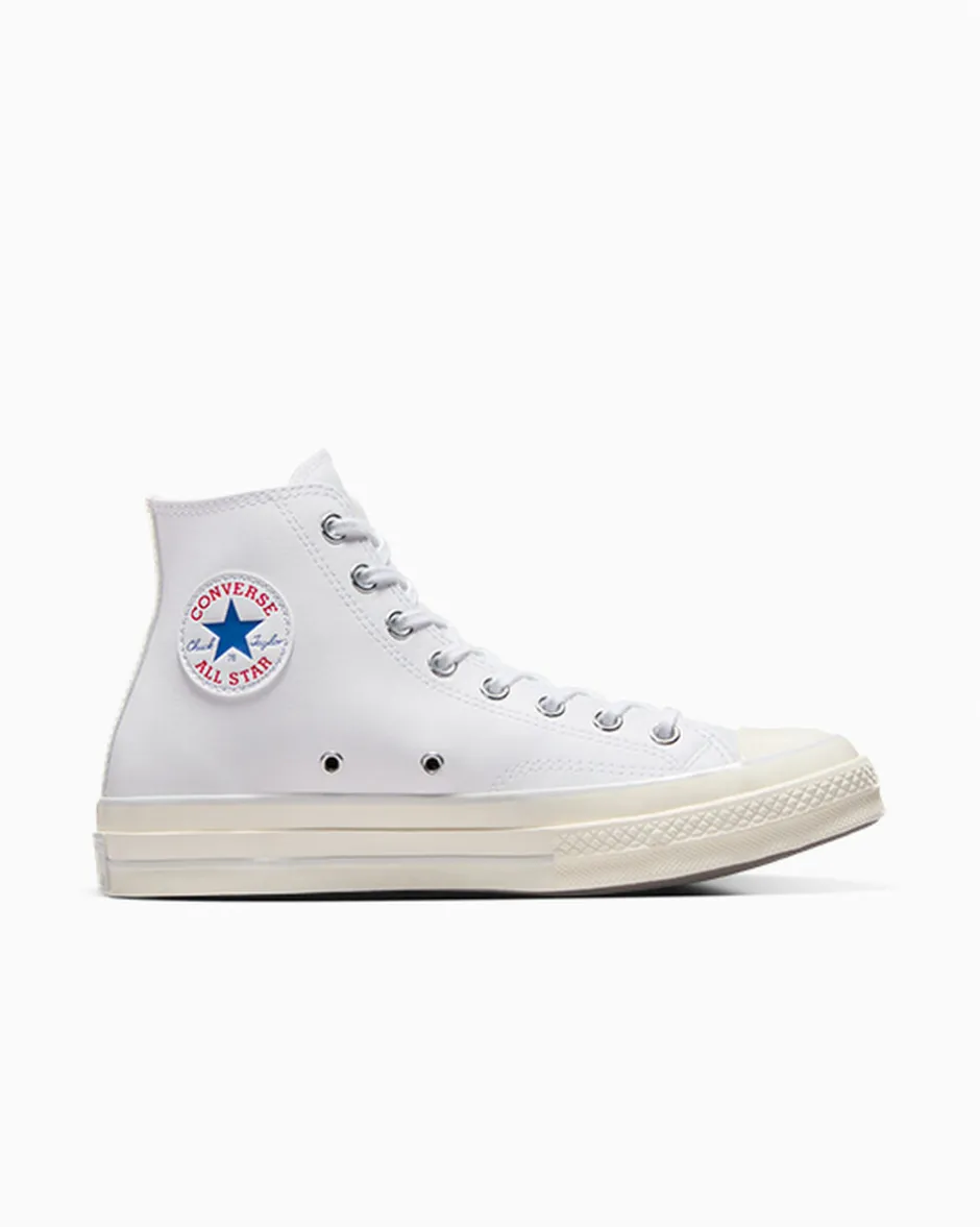 Converse Modelli Alti|Chuck Taylor All Star<Chuck 70 Leather Bianco/Fossilized/Egret
