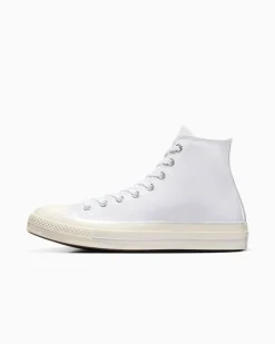 Converse Modelli Alti|Chuck Taylor All Star<Chuck 70 Leather Bianco/Fossilized/Egret