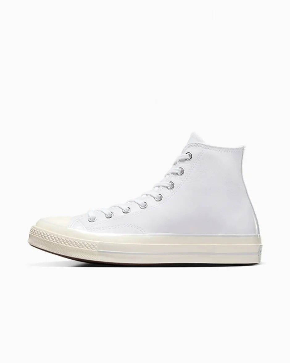 Converse Modelli Alti|Chuck Taylor All Star<Chuck 70 Leather Bianco/Fossilized/Egret