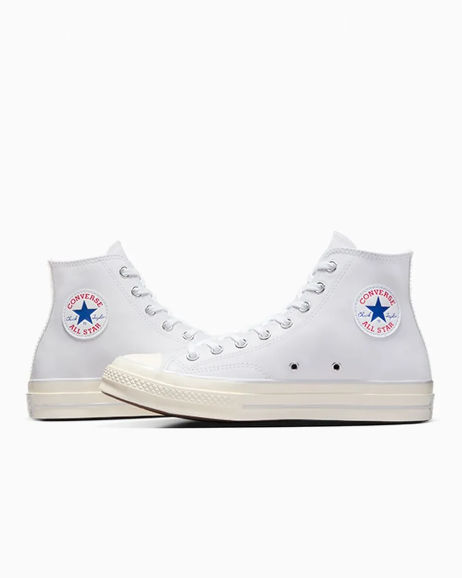 Converse Modelli Alti|Chuck Taylor All Star<Chuck 70 Leather Bianco/Fossilized/Egret