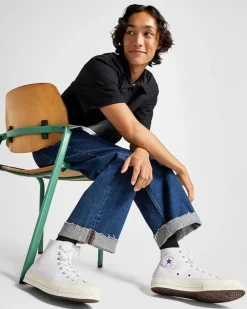 Converse Modelli Alti|Chuck Taylor All Star<Chuck 70 Leather Bianco/Fossilized/Egret