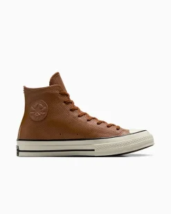 Converse Modelli Alti|Chuck Taylor All Star<Chuck 70 Leather Catrame caldo/Nero/Egret