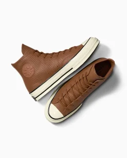 Converse Modelli Alti|Chuck Taylor All Star<Chuck 70 Leather Catrame caldo/Nero/Egret